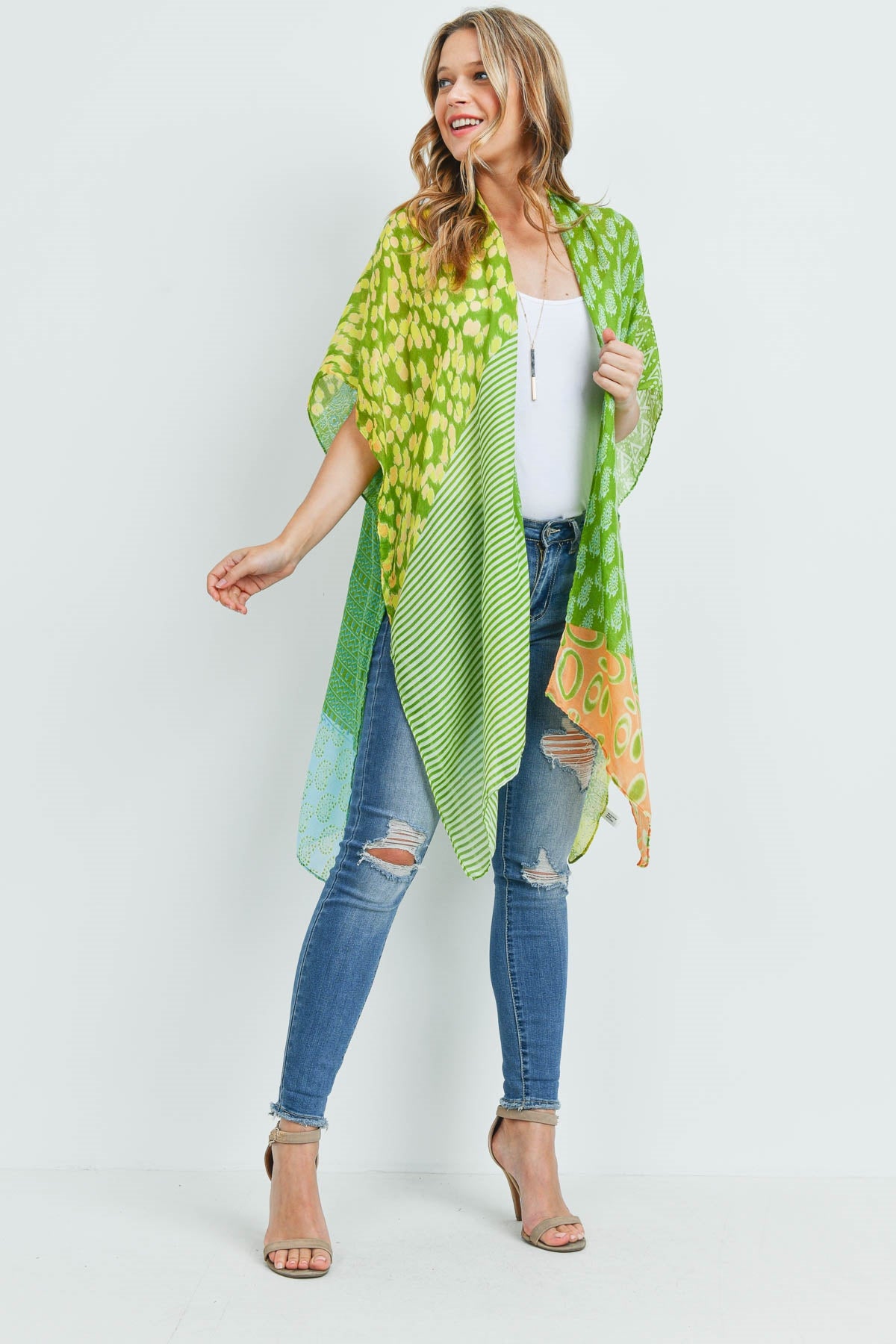 MIXED PATTERN KIMONO (NOW $3.75 ONLY!)