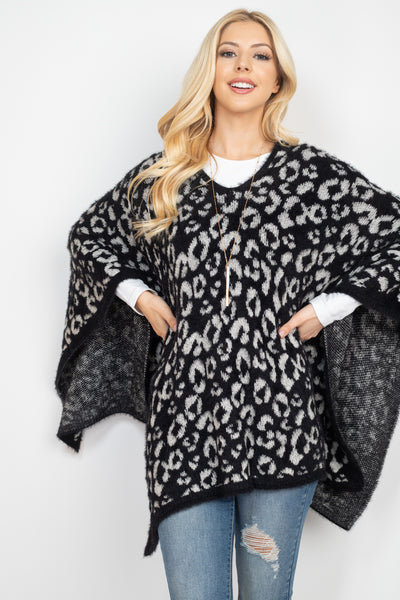 LEOPARD PRINT PONCHO (NOW $10.75 ONLY!)