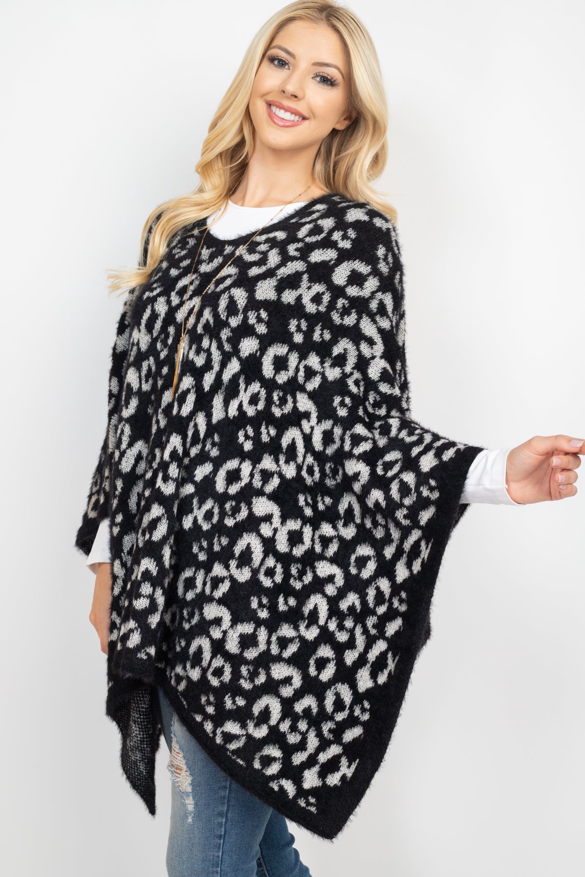 LEOPARD PRINT PONCHO (NOW $10.75 ONLY!)