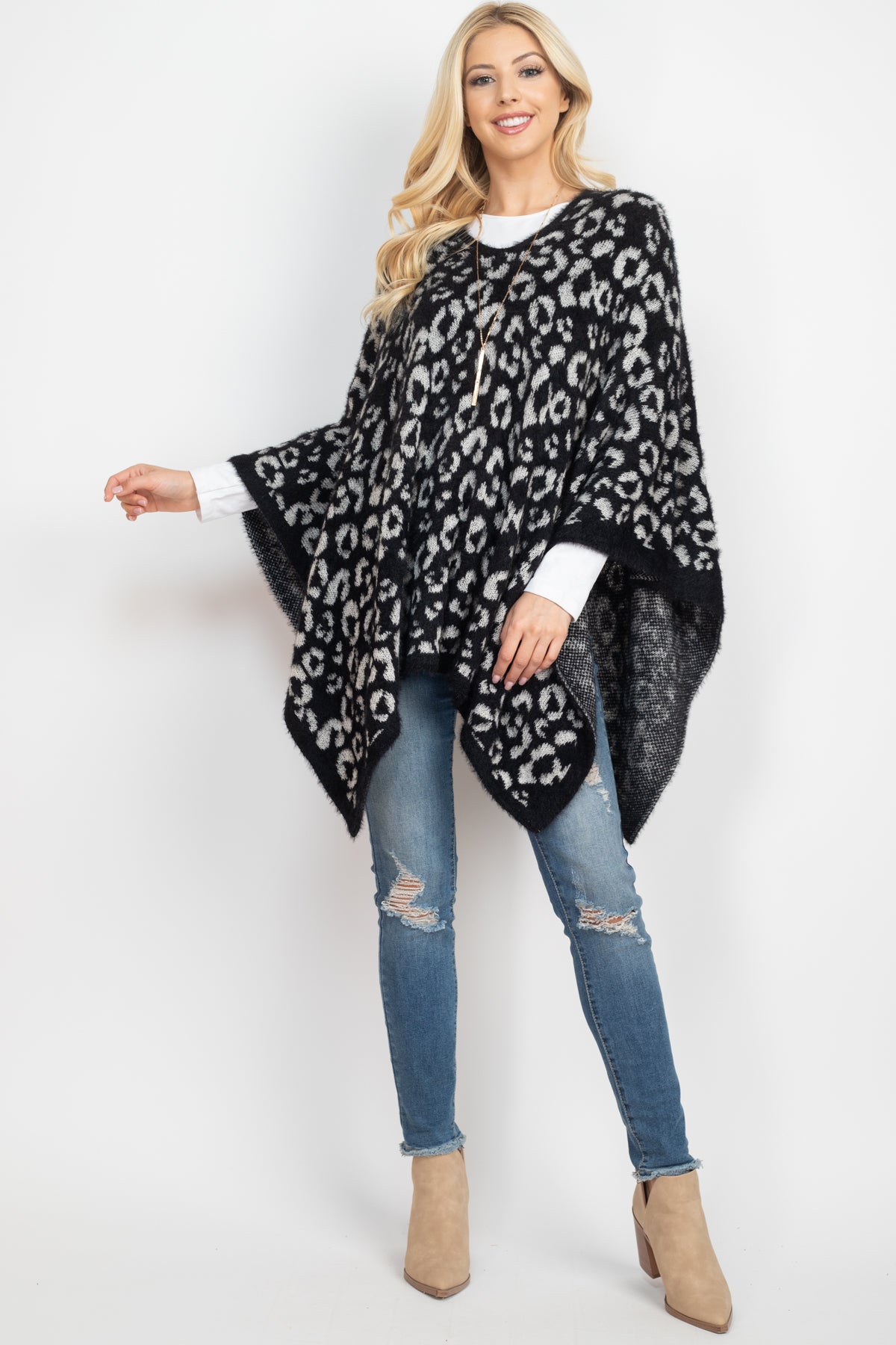 LEOPARD PRINT PONCHO (NOW $10.75 ONLY!)