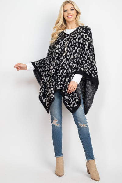 LEOPARD PRINT PONCHO (NOW $10.75 ONLY!)