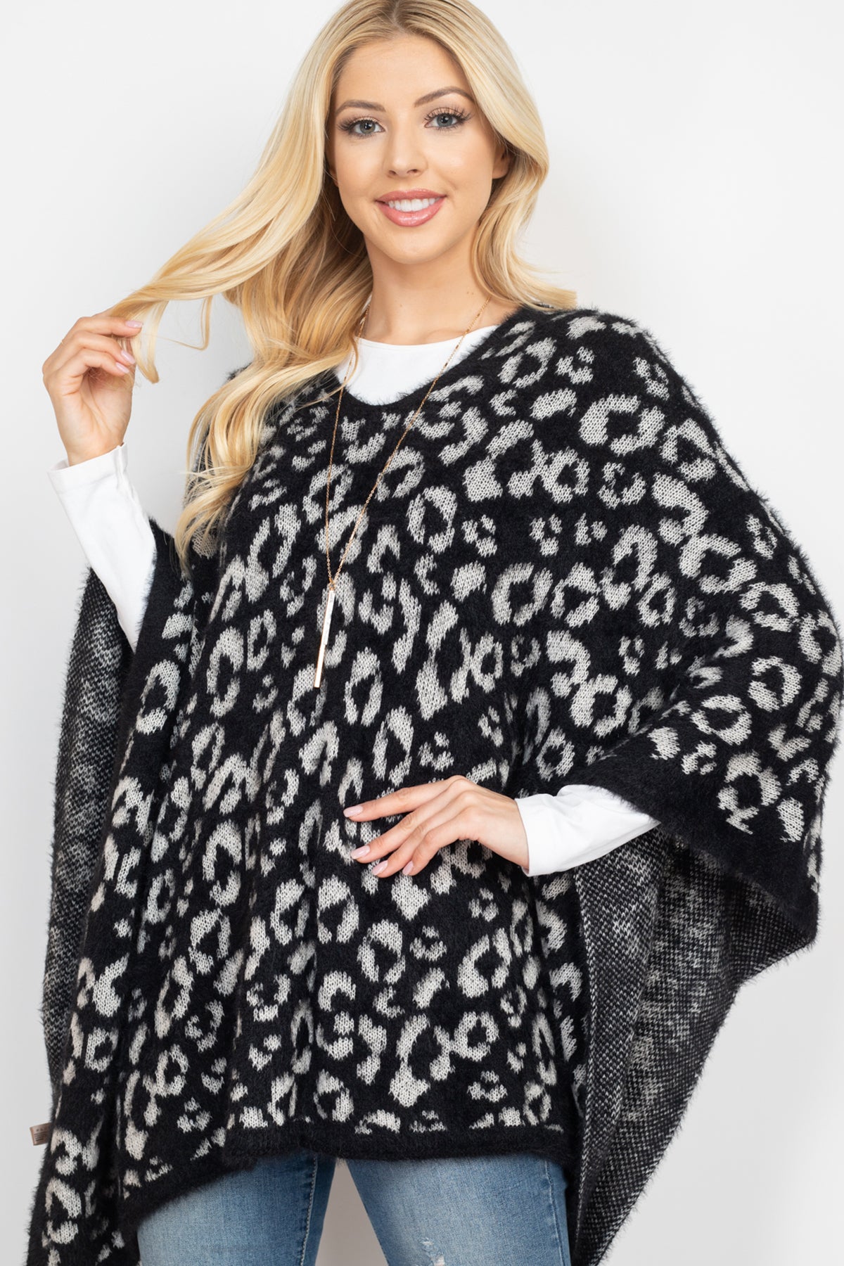 LEOPARD PRINT PONCHO (NOW $10.75 ONLY!)