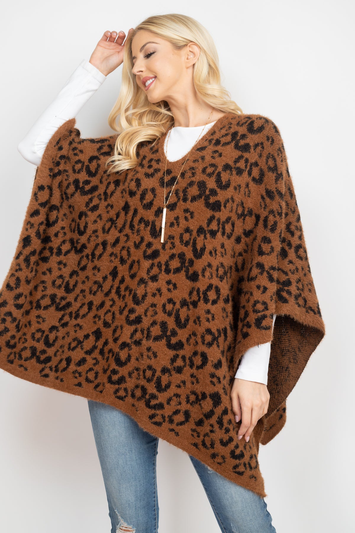 LEOPARD PRINT PONCHO (NOW $10.75 ONLY!)