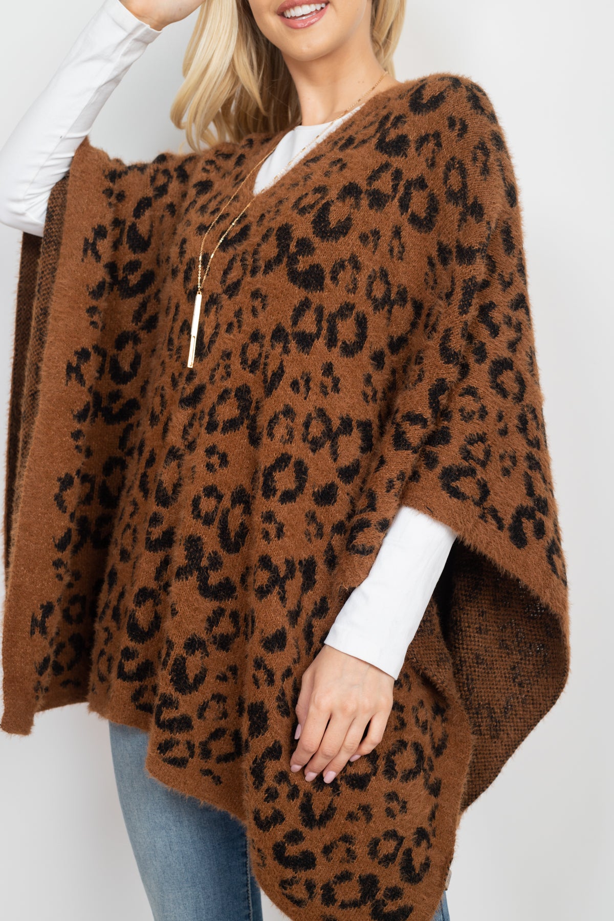 LEOPARD PRINT PONCHO (NOW $10.75 ONLY!)