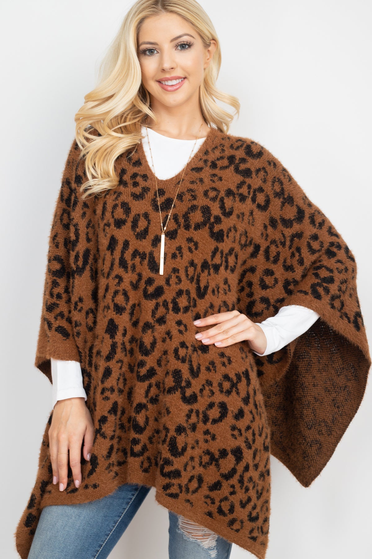 LEOPARD PRINT PONCHO (NOW $10.75 ONLY!)