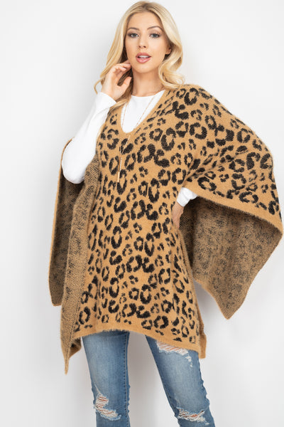 LEOPARD PRINT PONCHO (NOW $10.75 ONLY!)