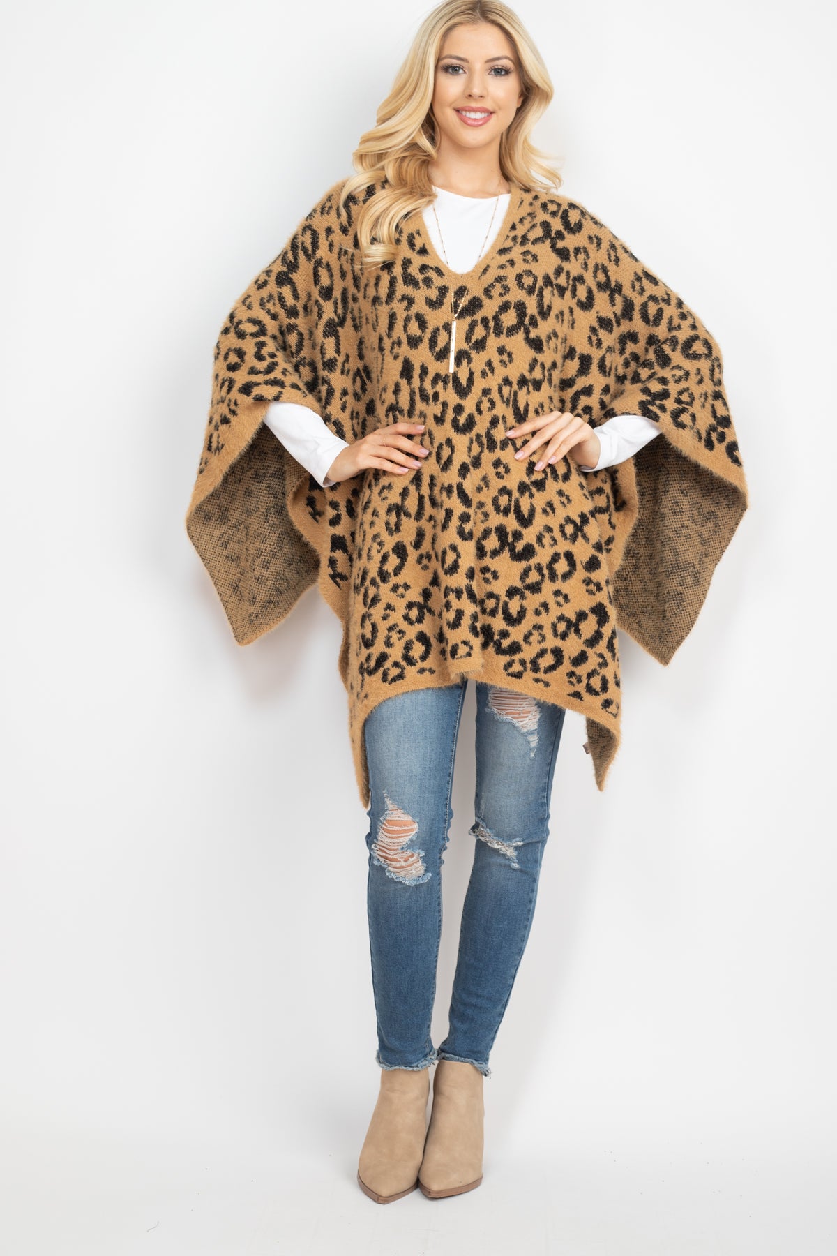 LEOPARD PRINT PONCHO (NOW $10.75 ONLY!)