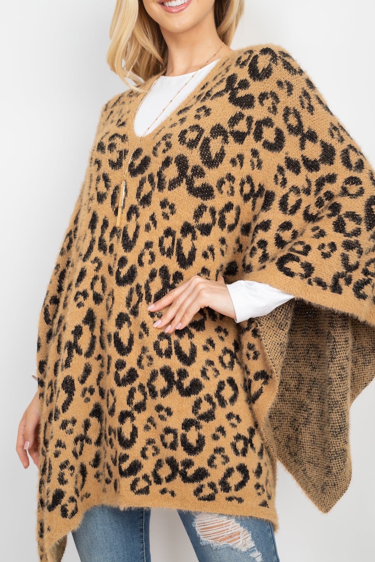 LEOPARD PRINT PONCHO (NOW $10.75 ONLY!)