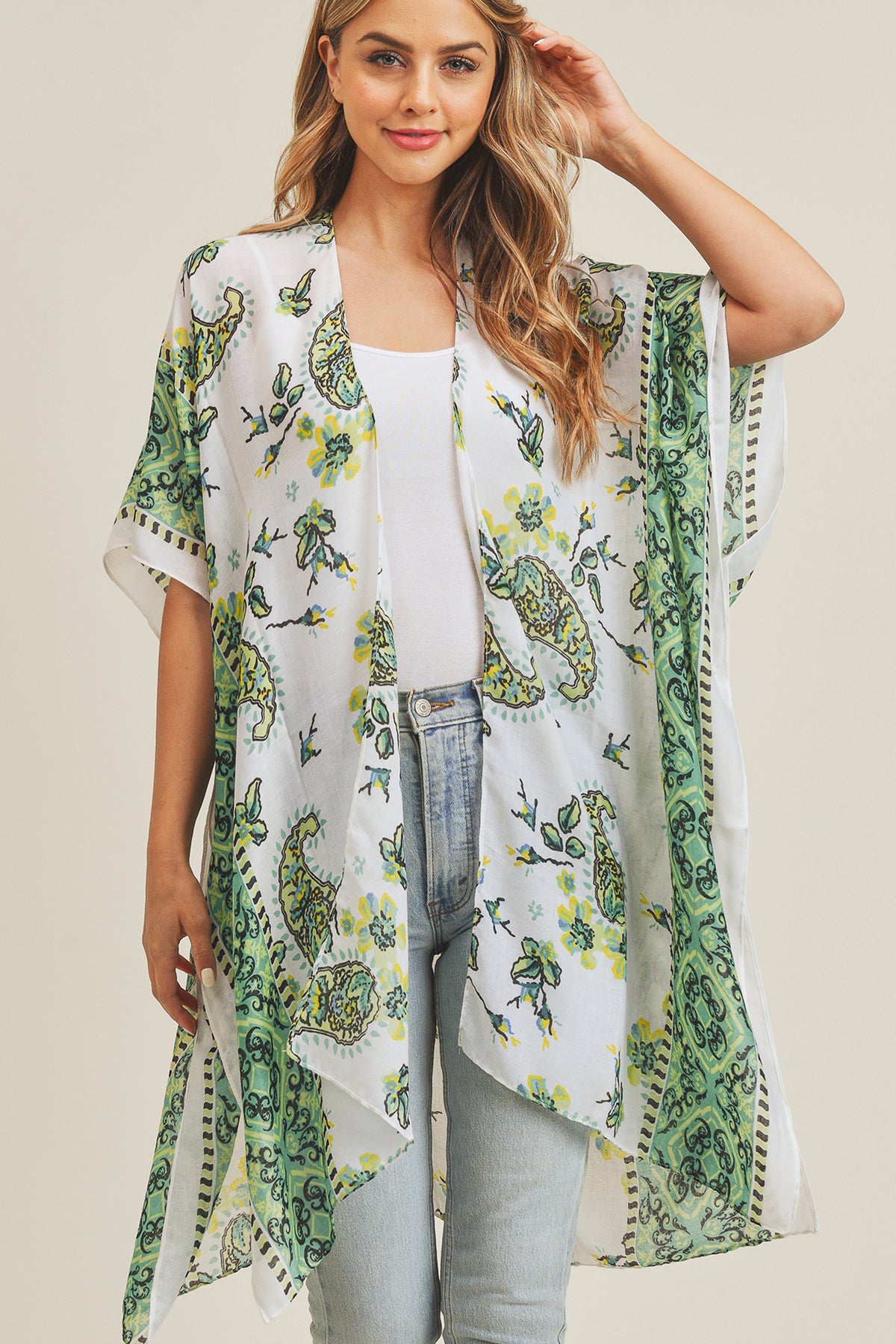 PAISLEY FLOWER KIMONO