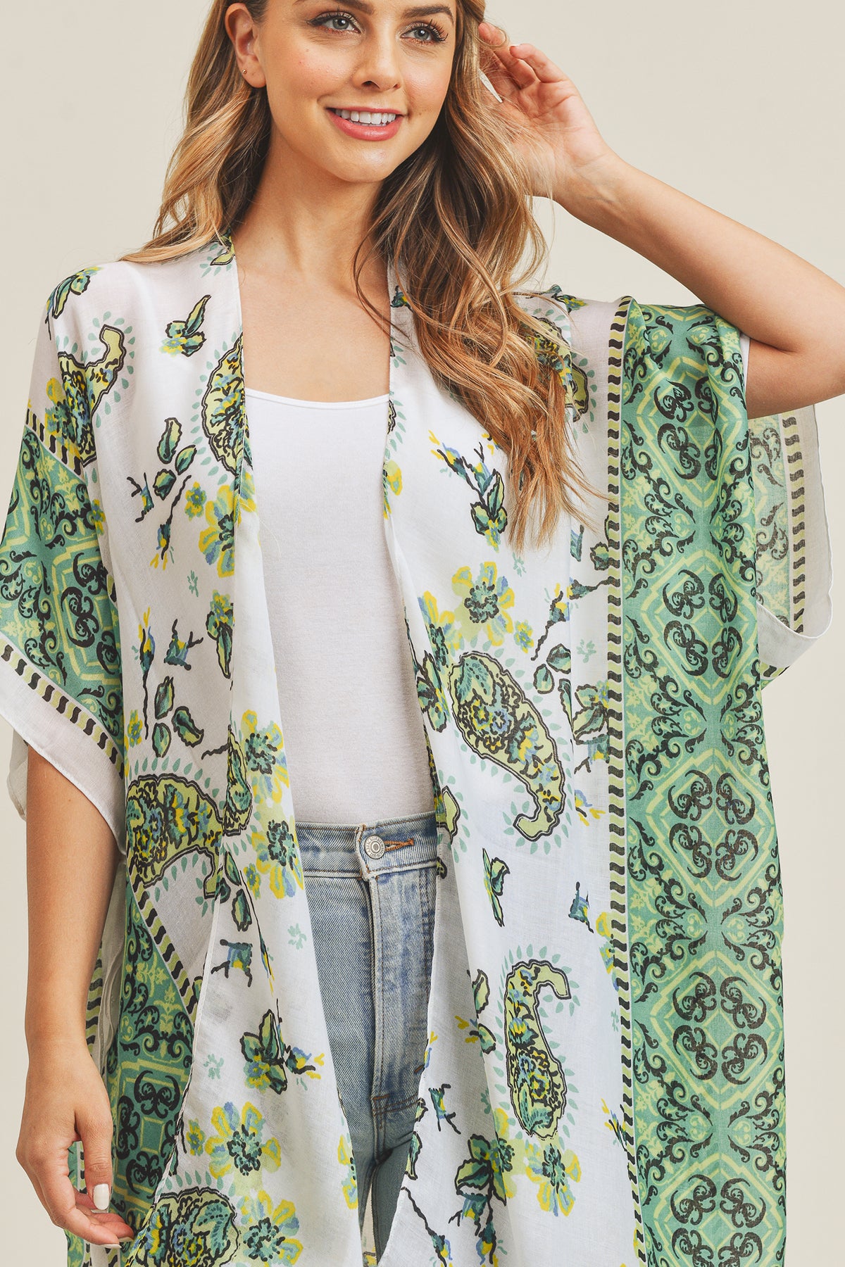 PAISLEY FLOWER KIMONO