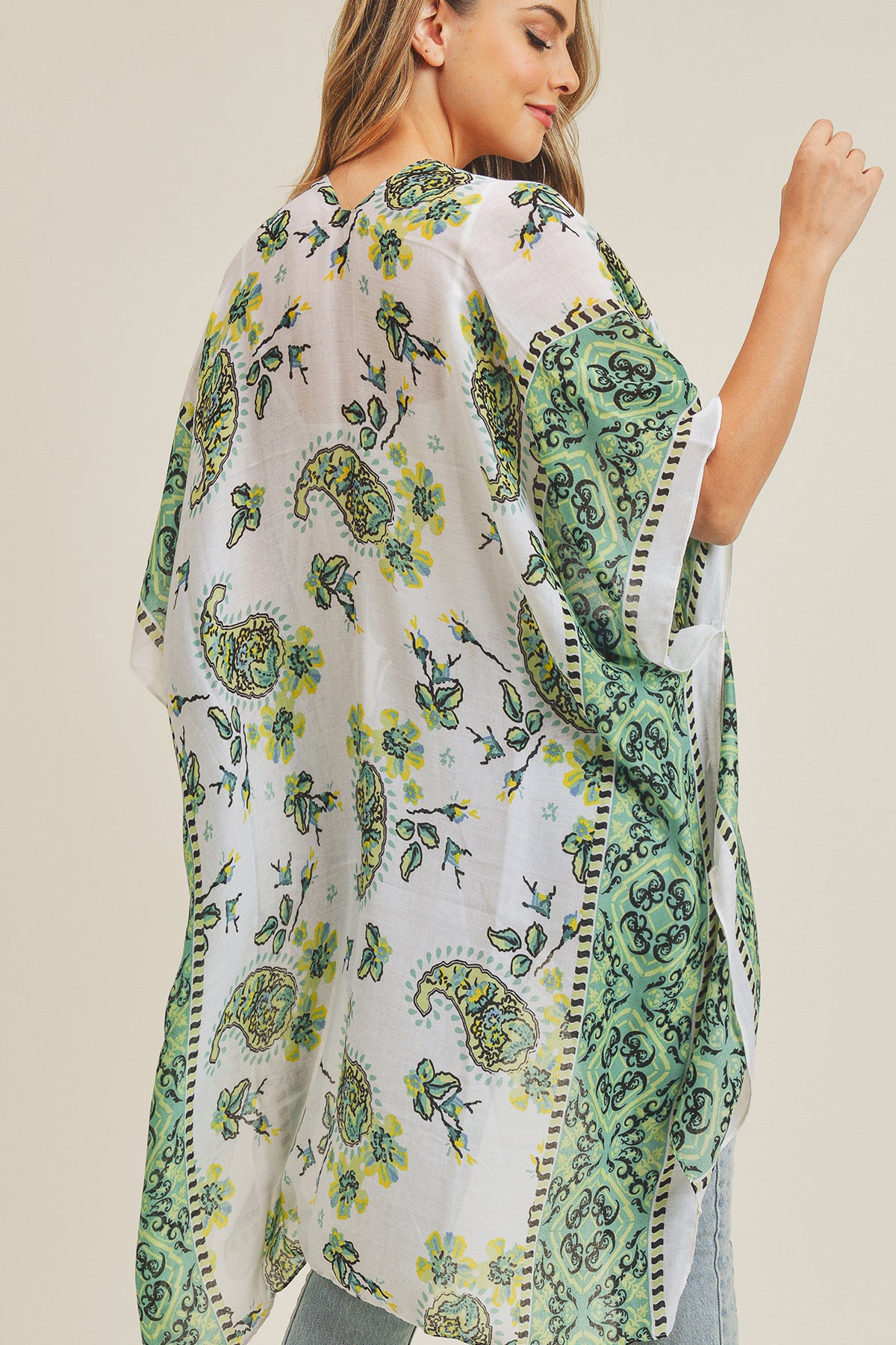 PAISLEY FLOWER KIMONO