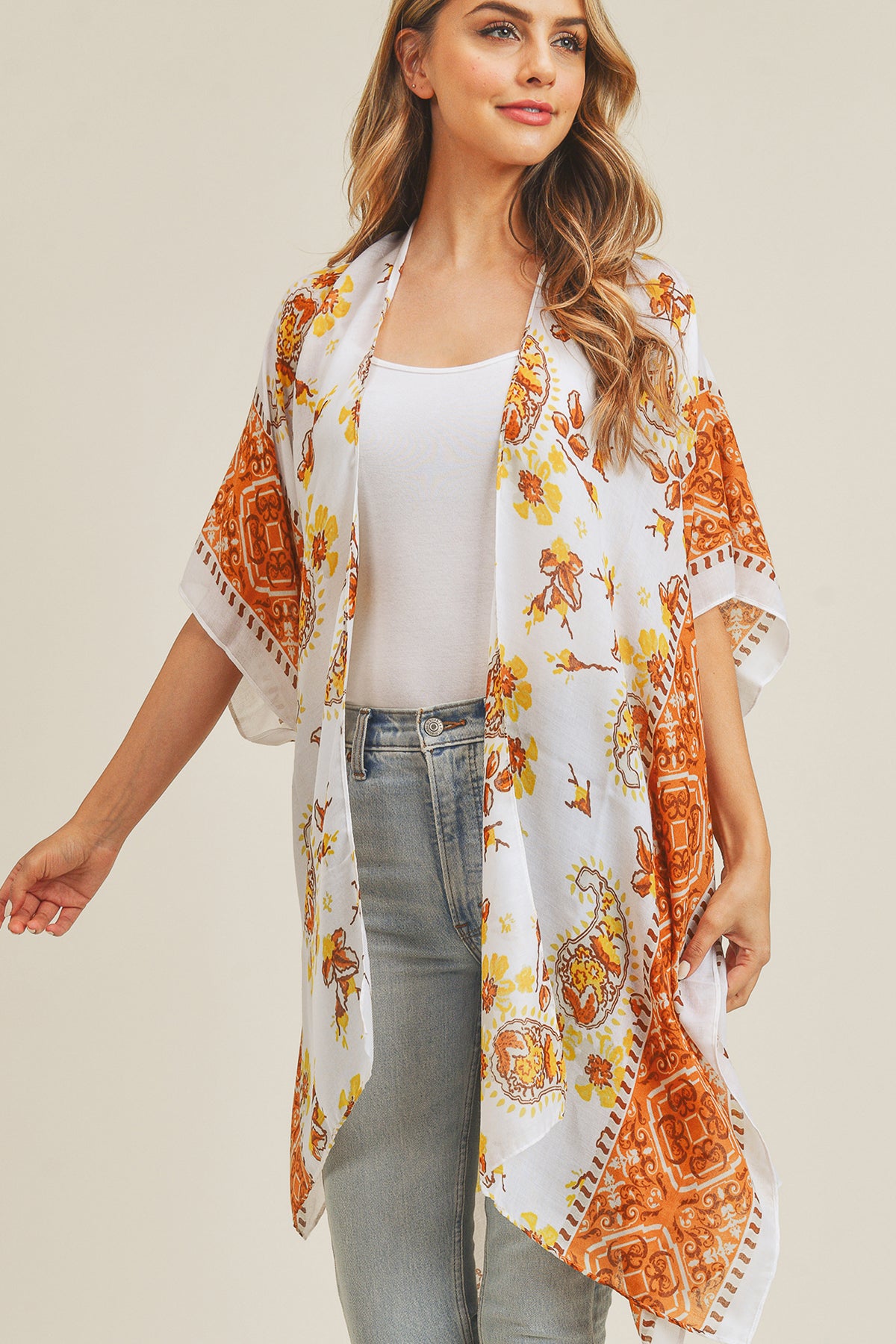 PAISLEY FLOWER KIMONO