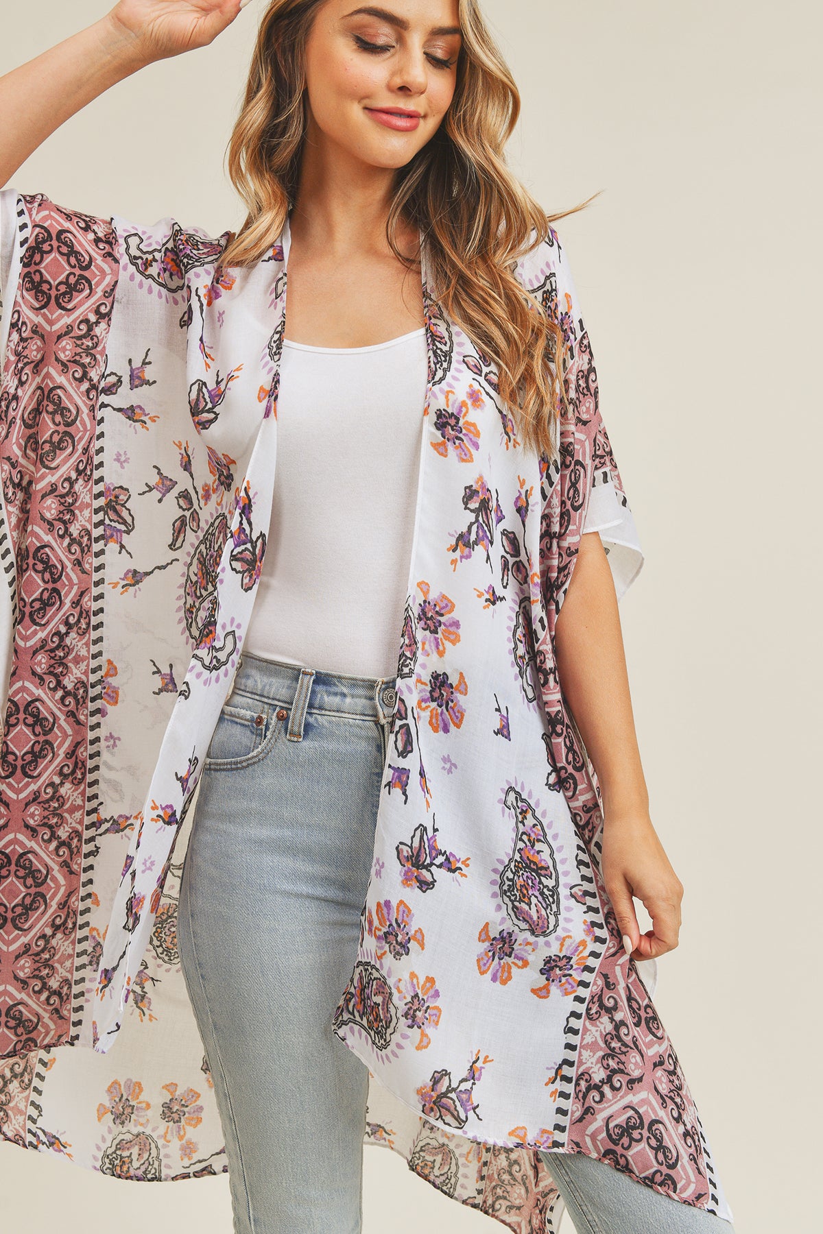 PAISLEY FLOWER KIMONO