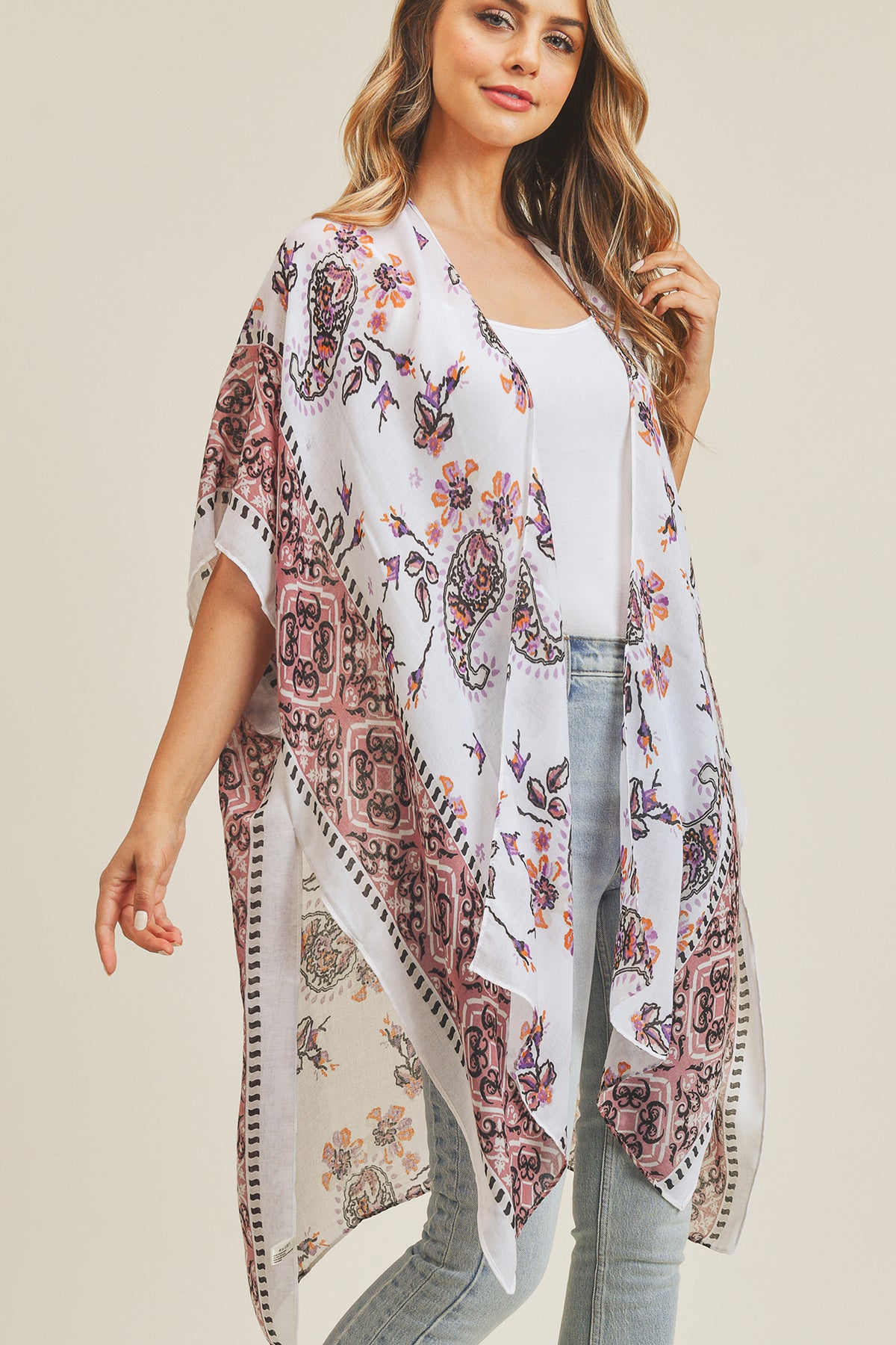 PAISLEY FLOWER KIMONO