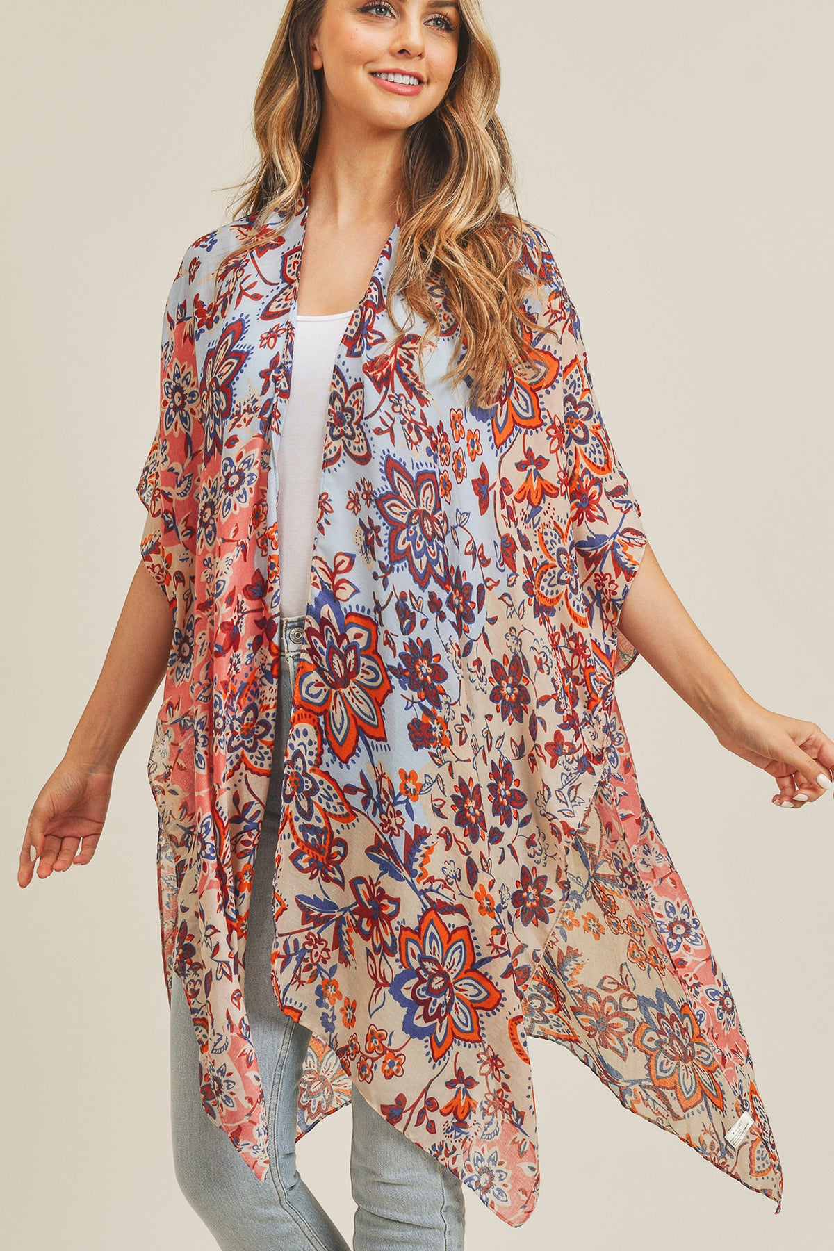 MULTI FLOWER KIMONO