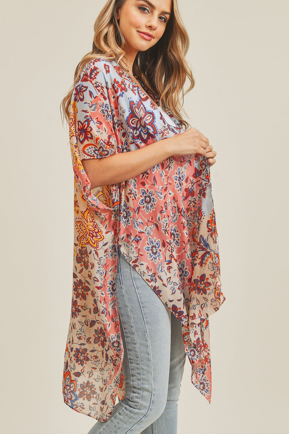 MULTI FLOWER KIMONO