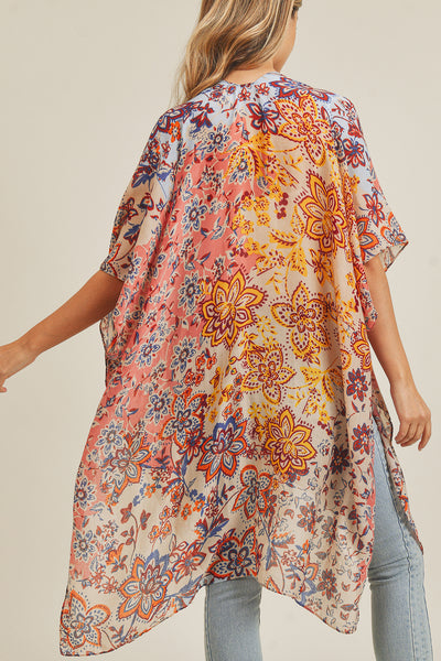 MULTI FLOWER KIMONO