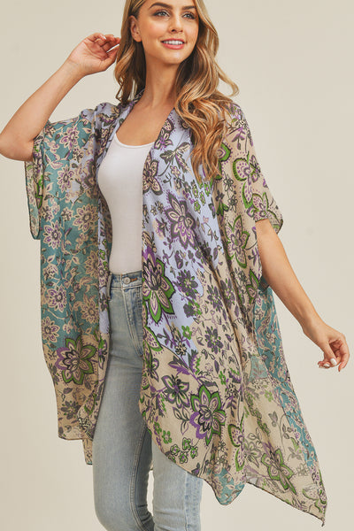MULTI FLOWER KIMONO