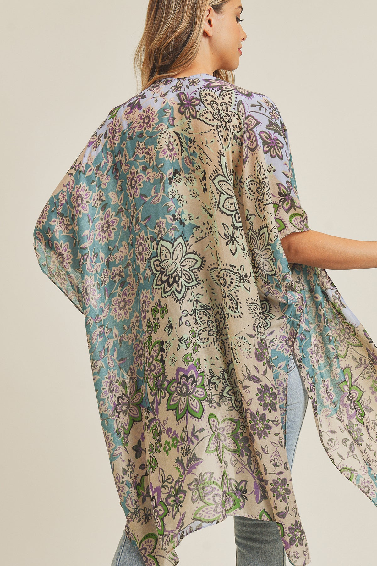 MULTI FLOWER KIMONO