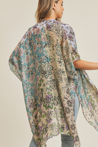 MULTI FLOWER KIMONO