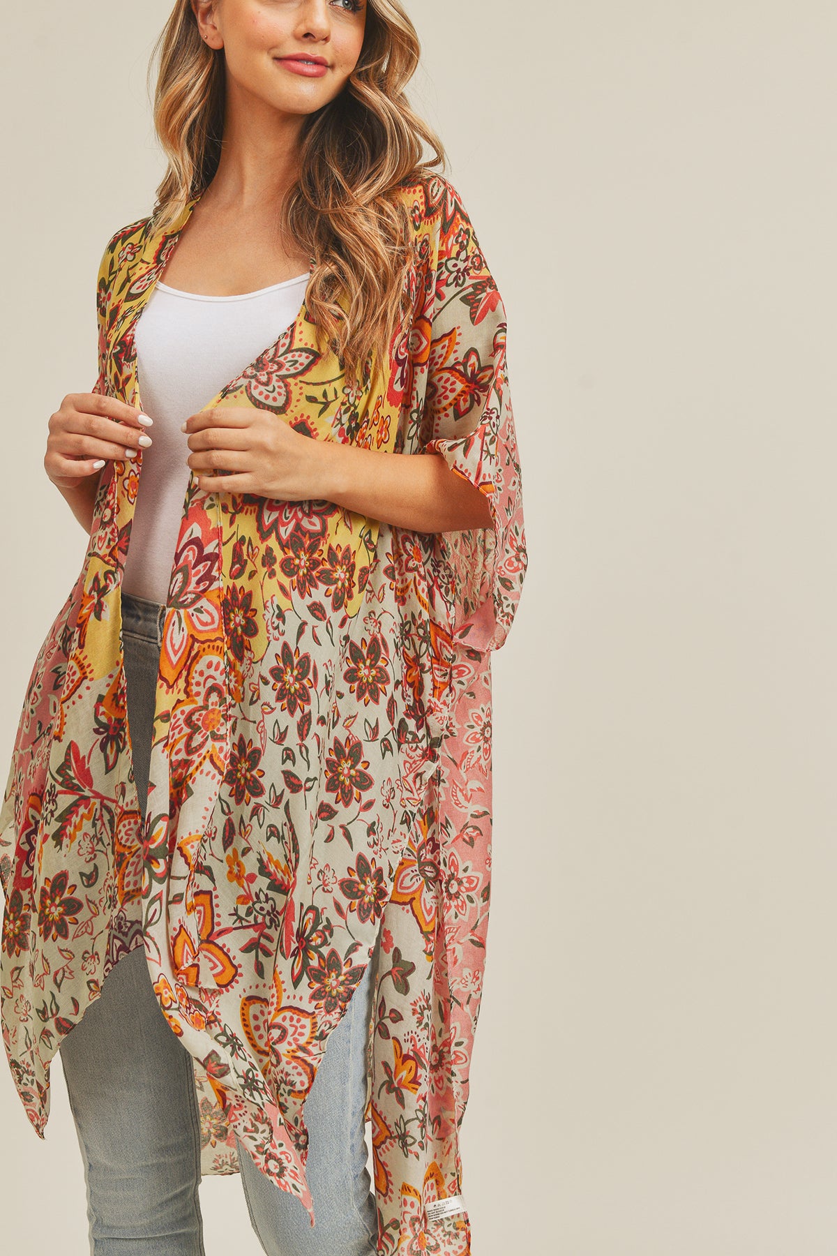 MULTI FLOWER KIMONO