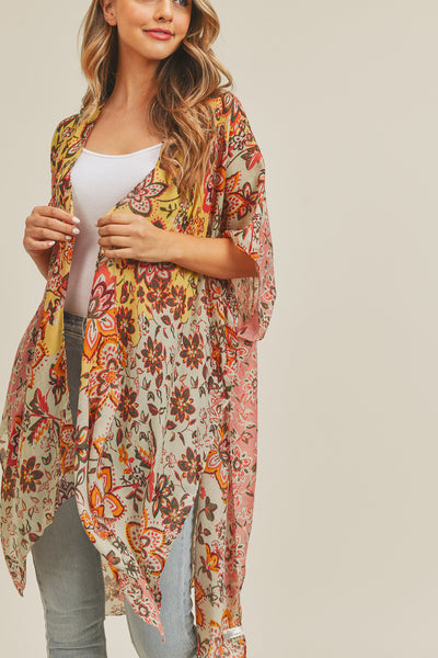 MULTI FLOWER KIMONO