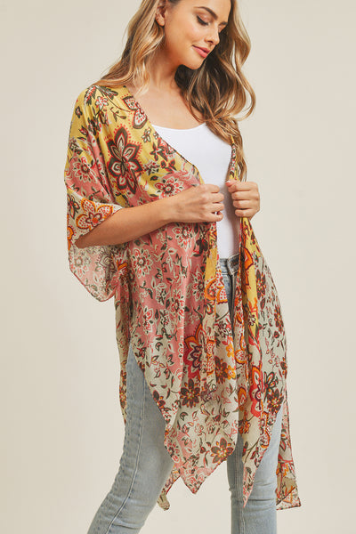 MULTI FLOWER KIMONO