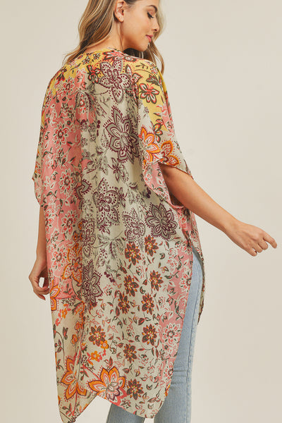 MULTI FLOWER KIMONO