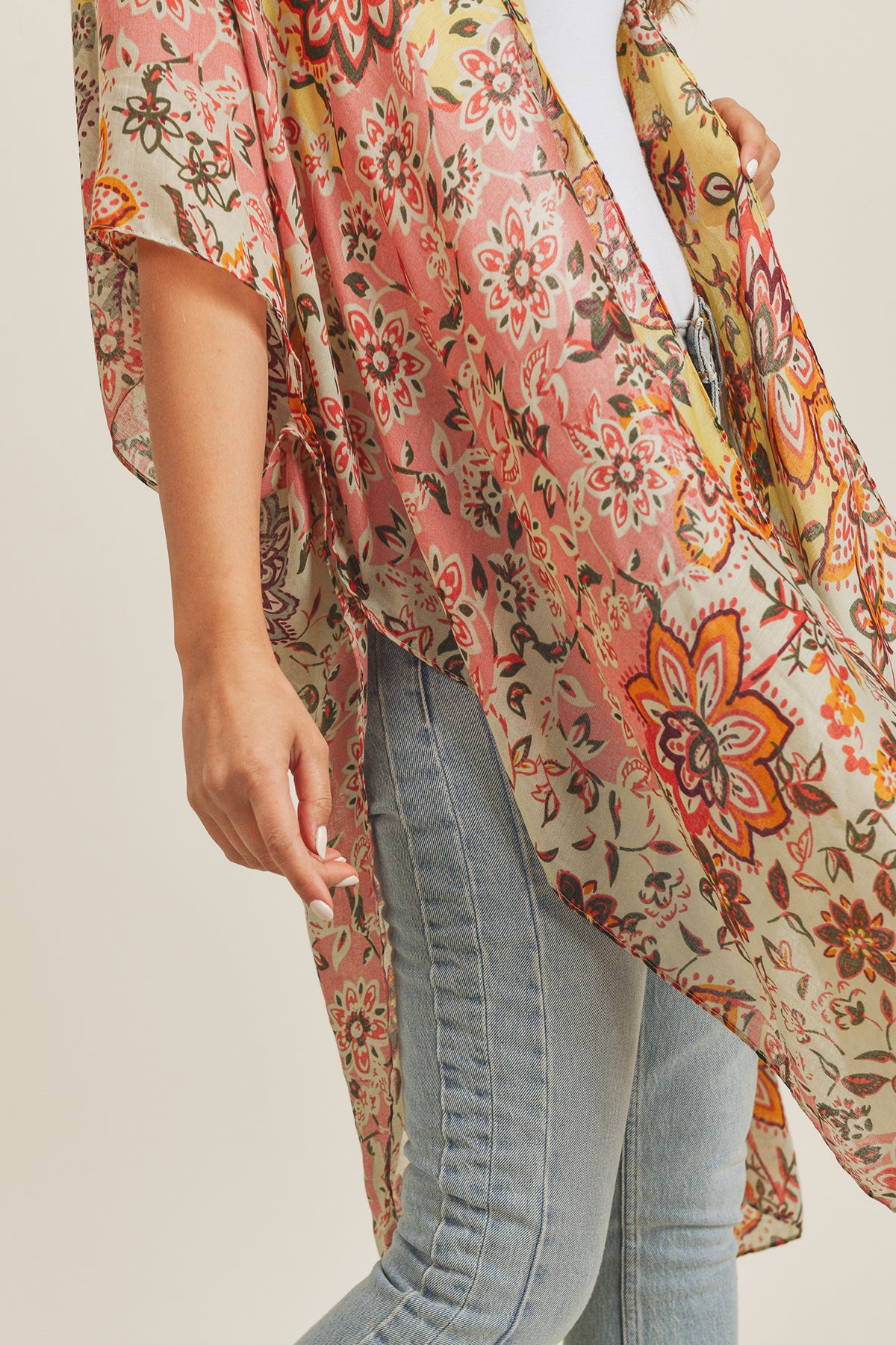 MULTI FLOWER KIMONO