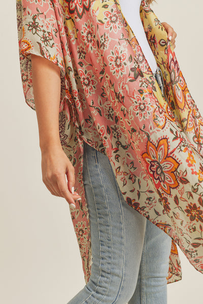 MULTI FLOWER KIMONO