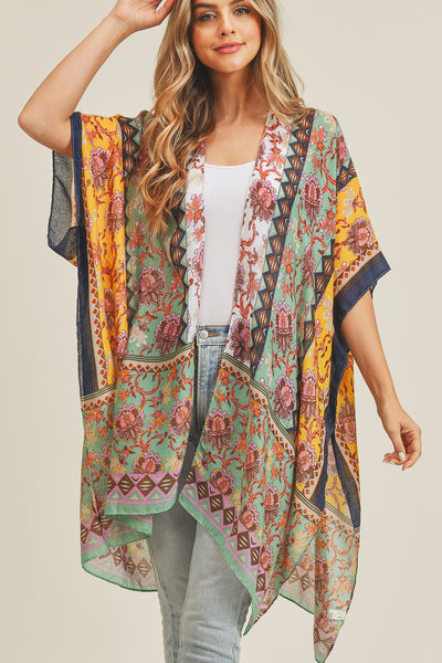 FLOWER PATTERN KIMONO