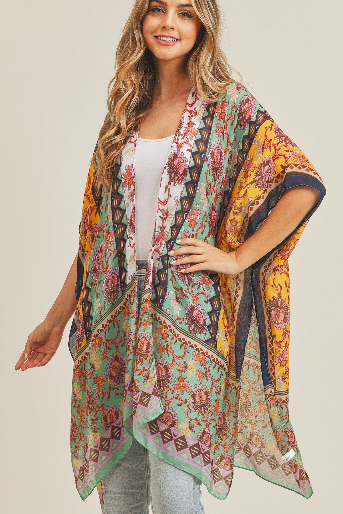 FLOWER PATTERN KIMONO