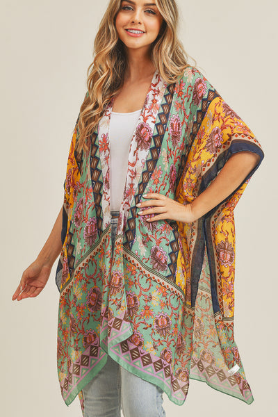 FLOWER PATTERN KIMONO