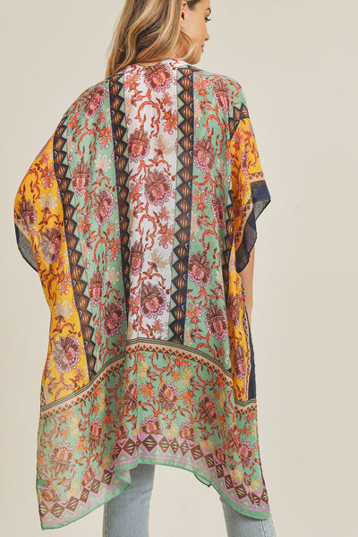 FLOWER PATTERN KIMONO