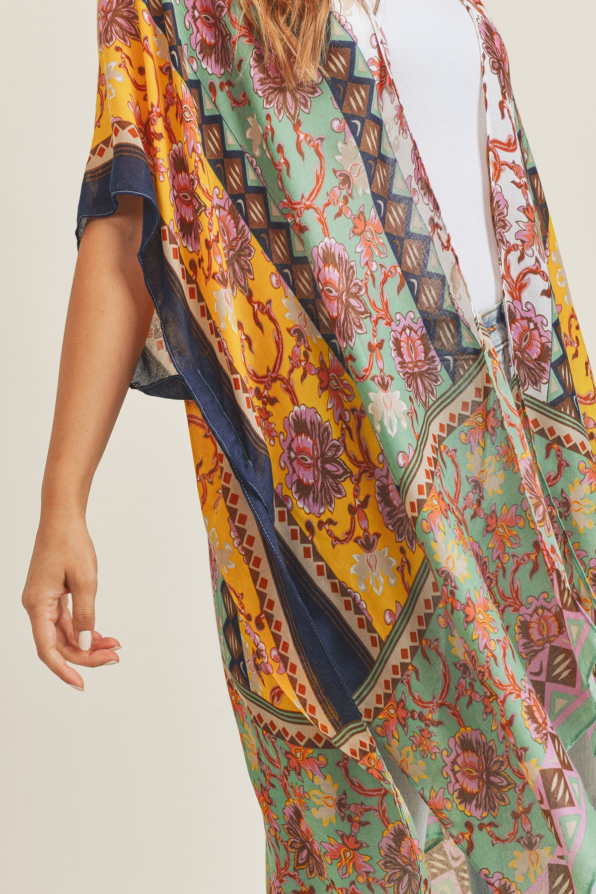 FLOWER PATTERN KIMONO