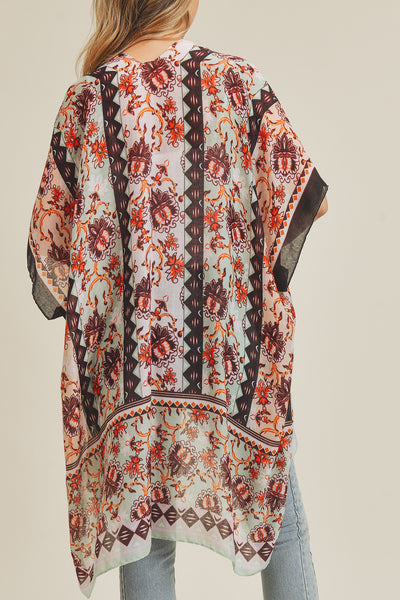 FLOWER PATTERN KIMONO