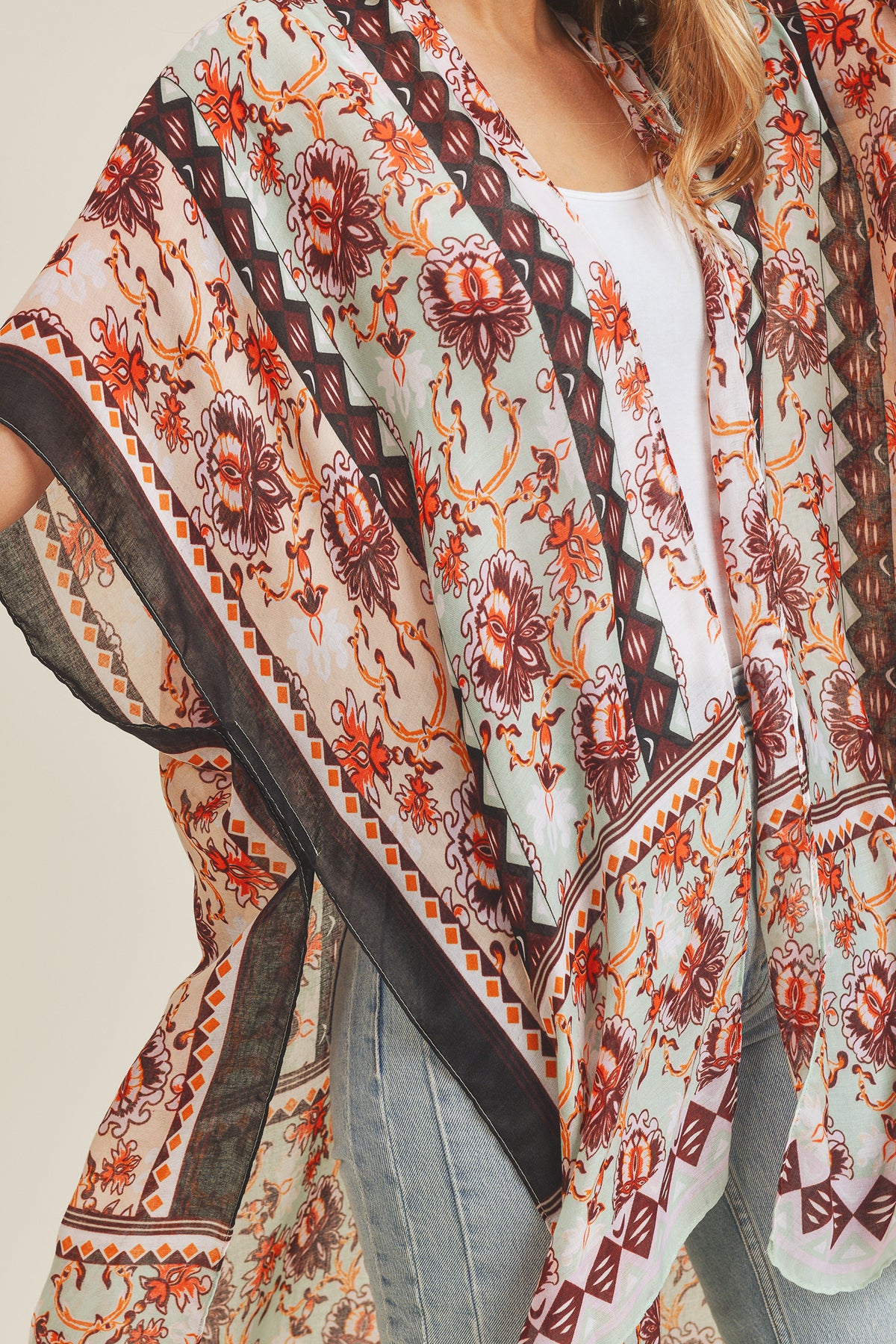 FLOWER PATTERN KIMONO