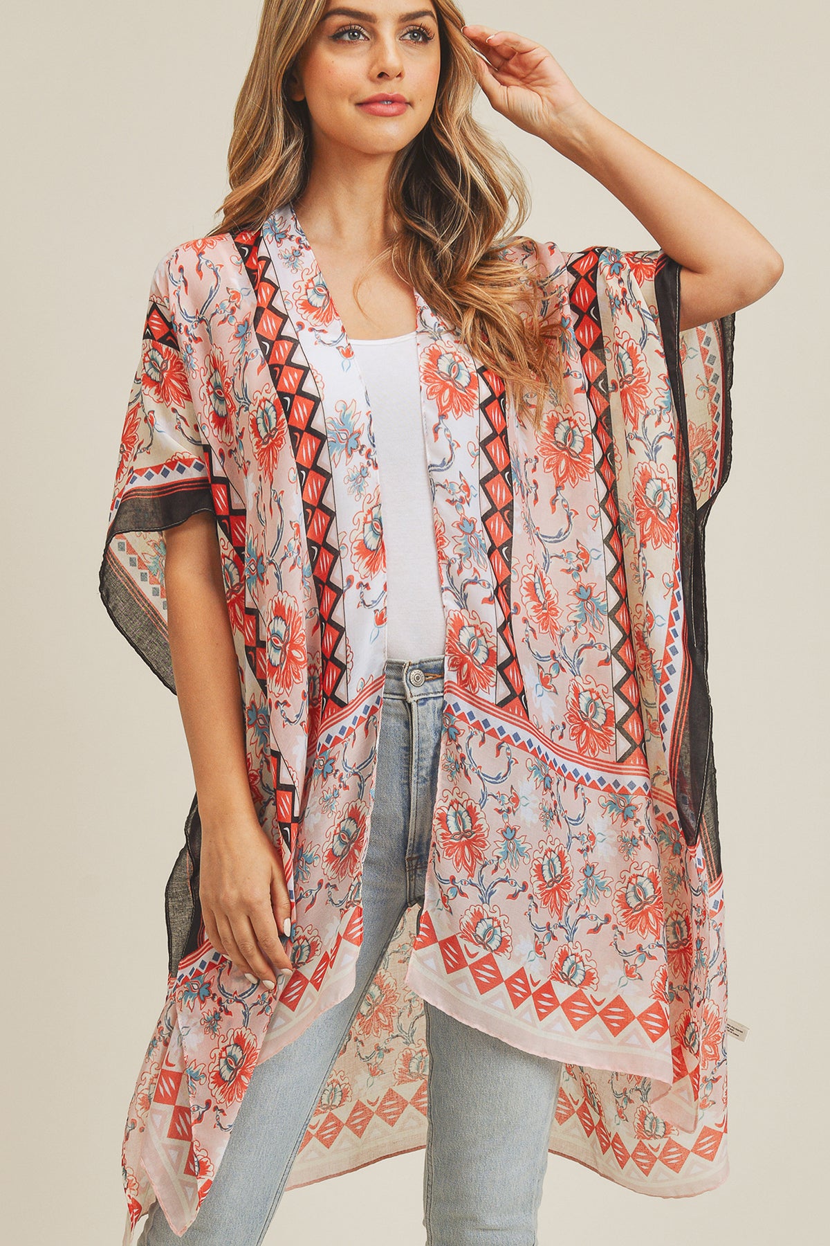 FLOWER PATTERN KIMONO