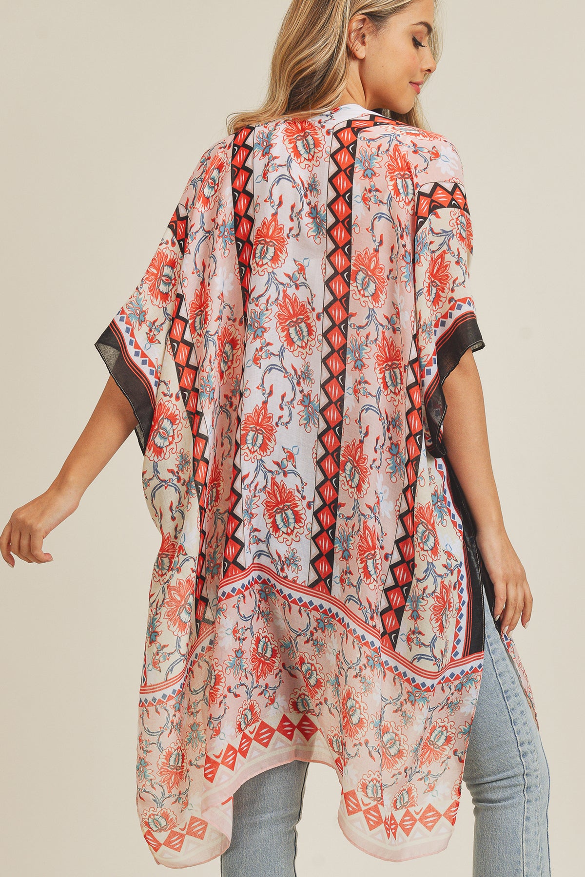 FLOWER PATTERN KIMONO