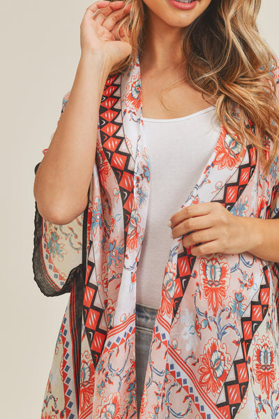 FLOWER PATTERN KIMONO