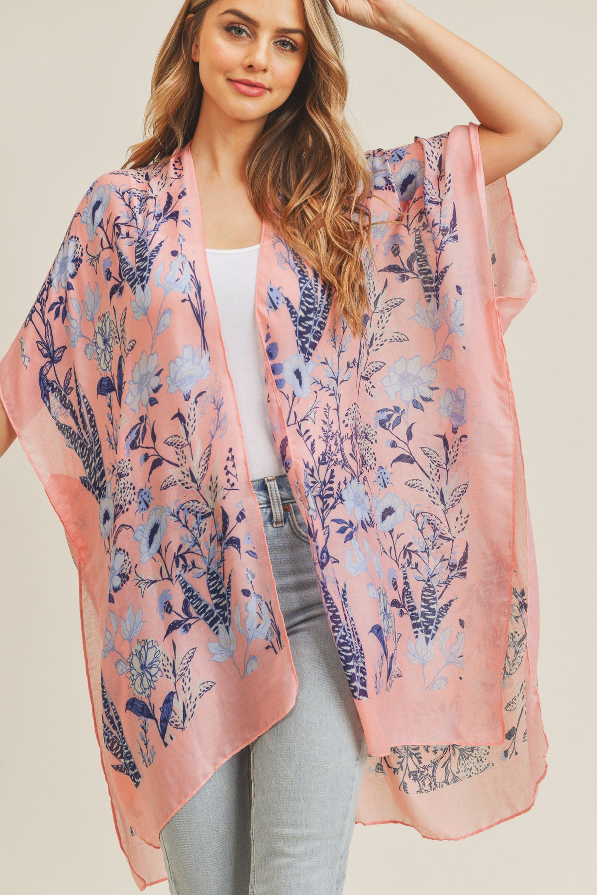 FLOWER PATTERN KIMONO