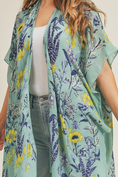 FLOWER PATTERN KIMONO