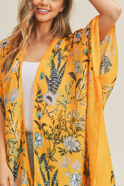 FLOWER PATTERN KIMONO