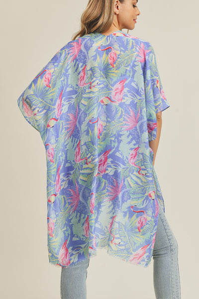 TROPICAL FLAMINGO KIMONO