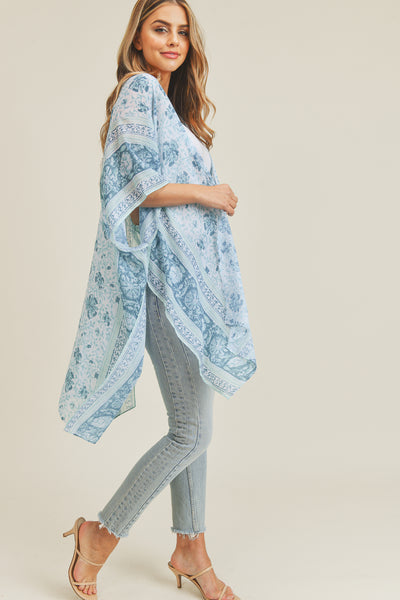 BOHO FLOWER PATTERN KIMONO