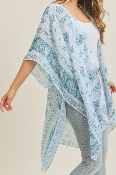 BOHO FLOWER PATTERN KIMONO