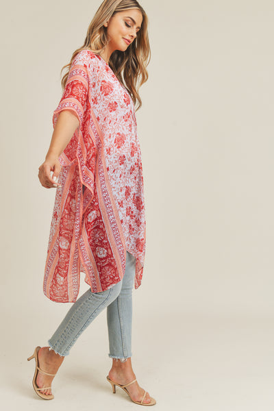 BOHO FLOWER PATTERN KIMONO