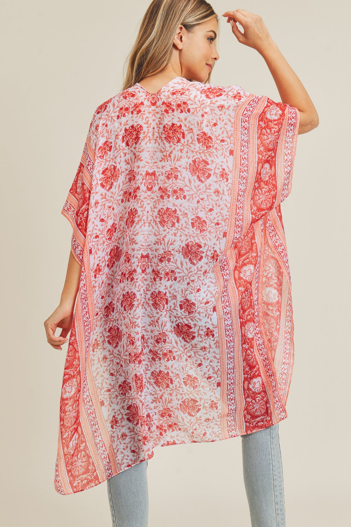 BOHO FLOWER PATTERN KIMONO