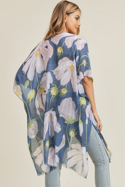BIG FLOWER PRINT KIMONO