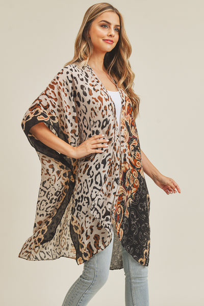 BOHO LEOPARD KIMONO